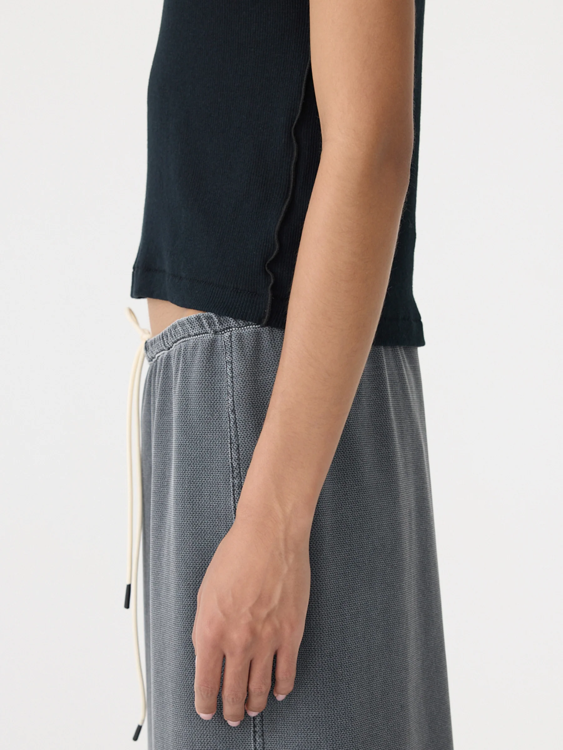 Sheer Rib V-Neck Muscle Tank - Image 3