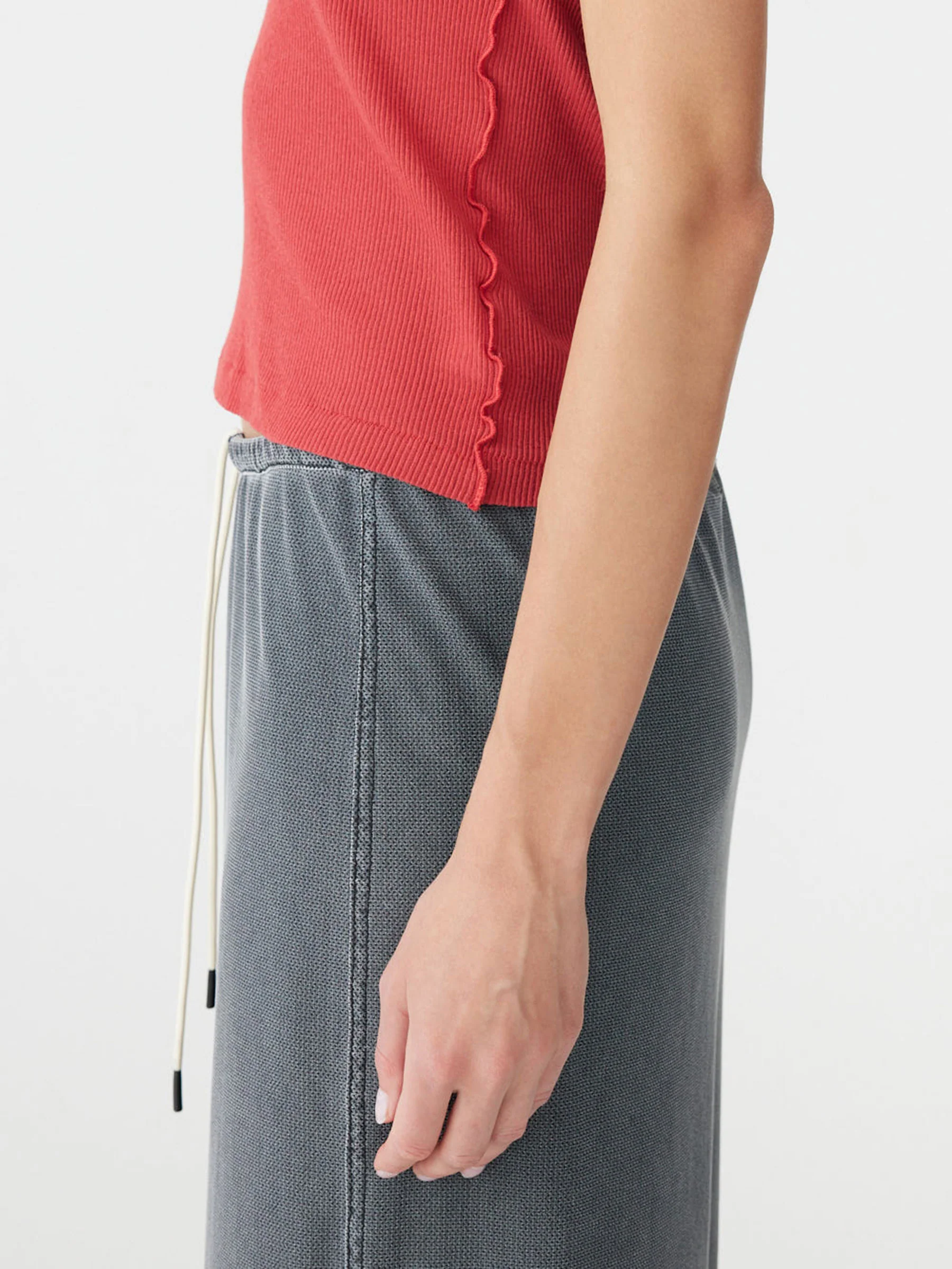 Sheer Rib V-Neck Muscle Tank - Image 3