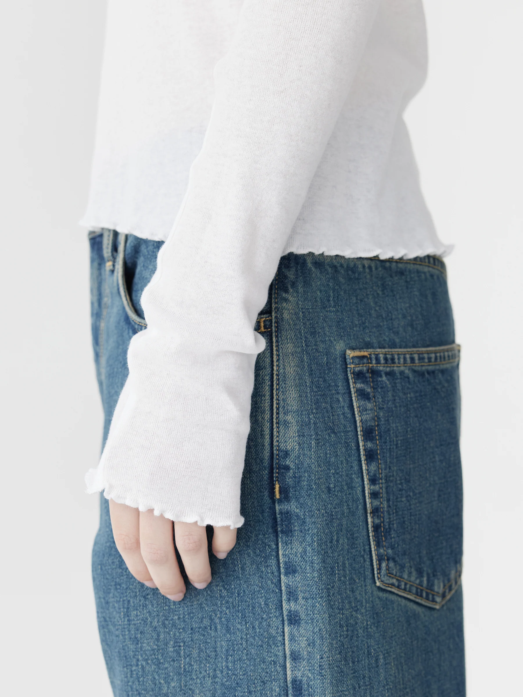 Slim Babylock Scoop Neck Long Sleeve - Image 5