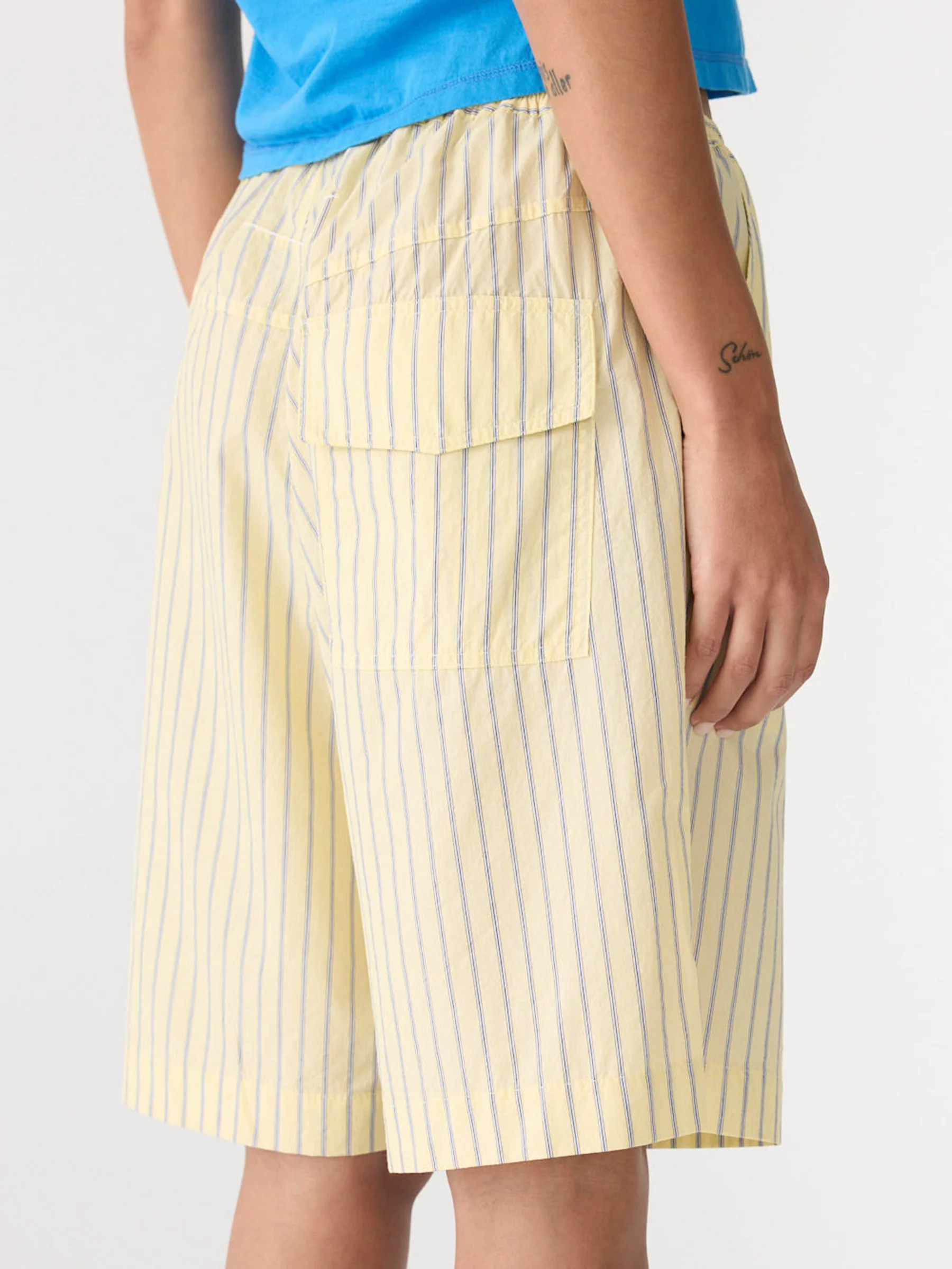 Soft Yellow Stripe Short - Image 4