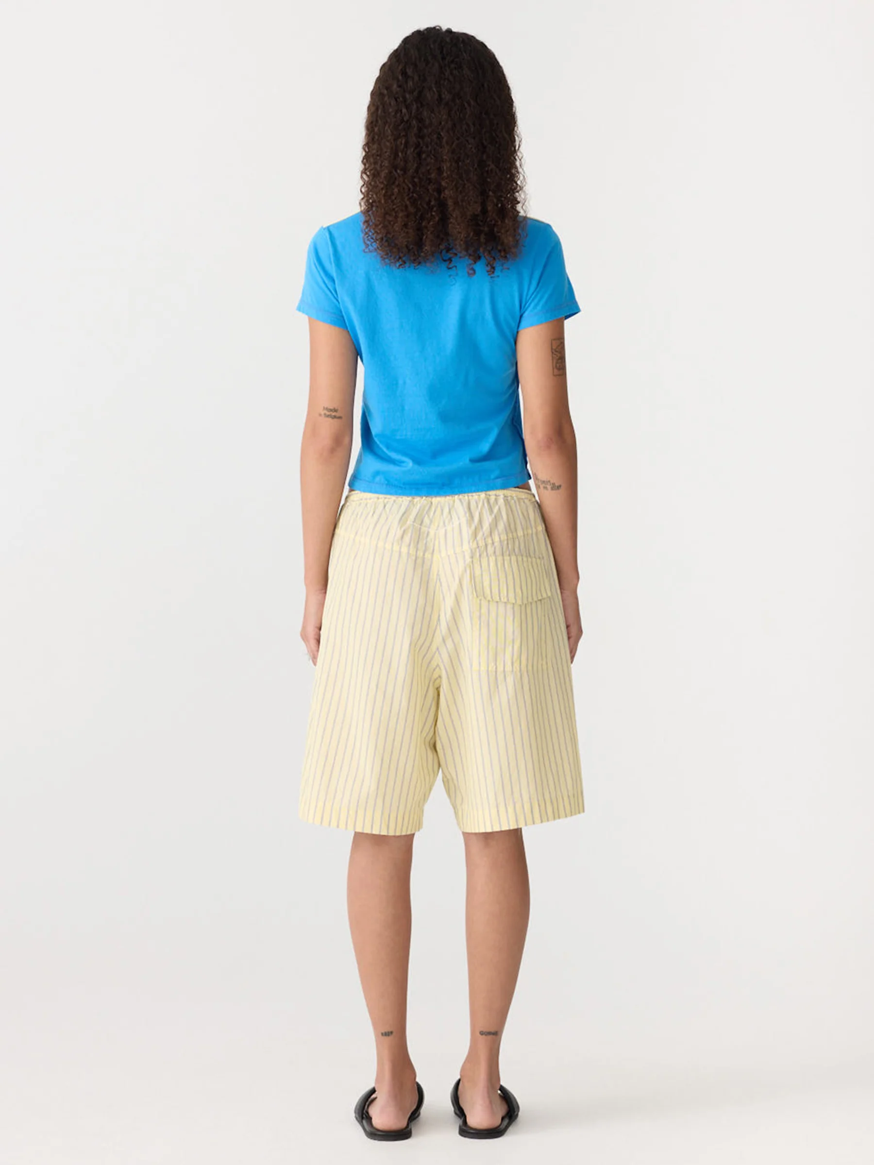 Soft Yellow Stripe Short - Image 5