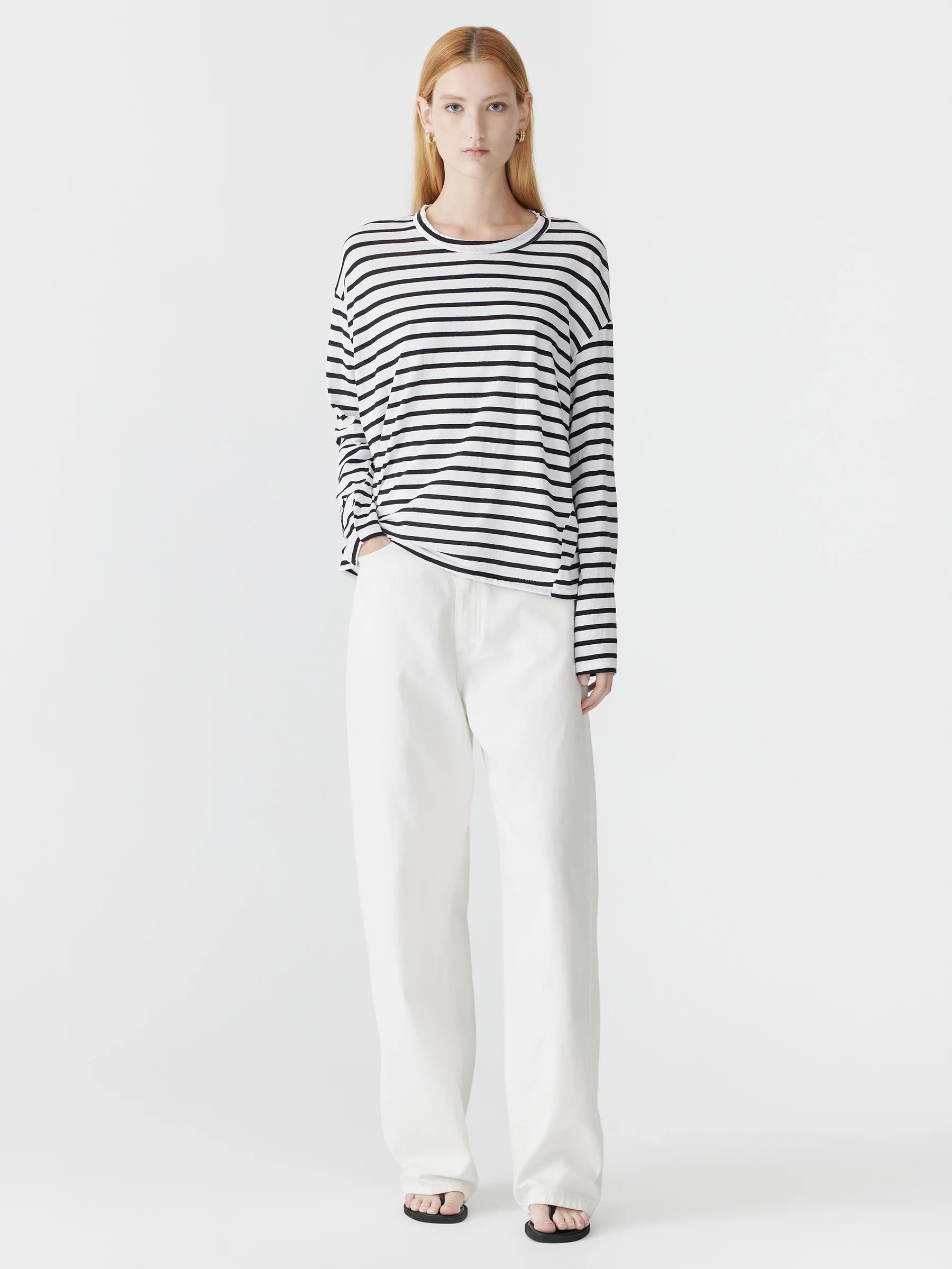 Stripe Slouch Long Sleeve T-Shirt - Image 7