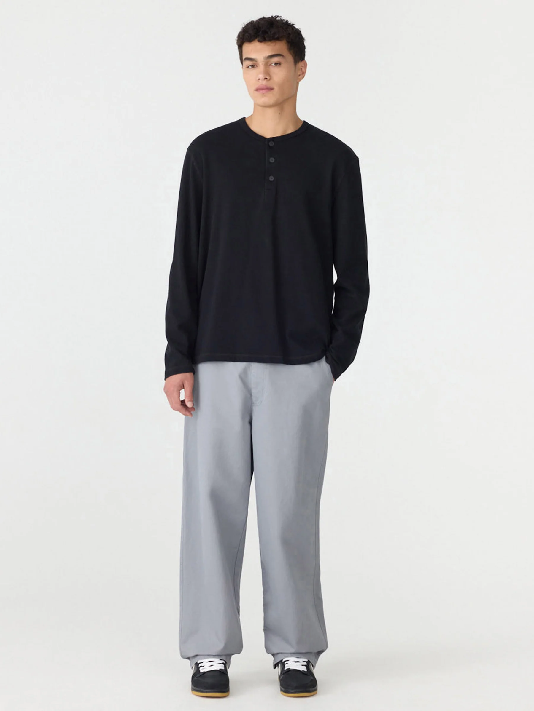 Terry Slouch Placket Sweat