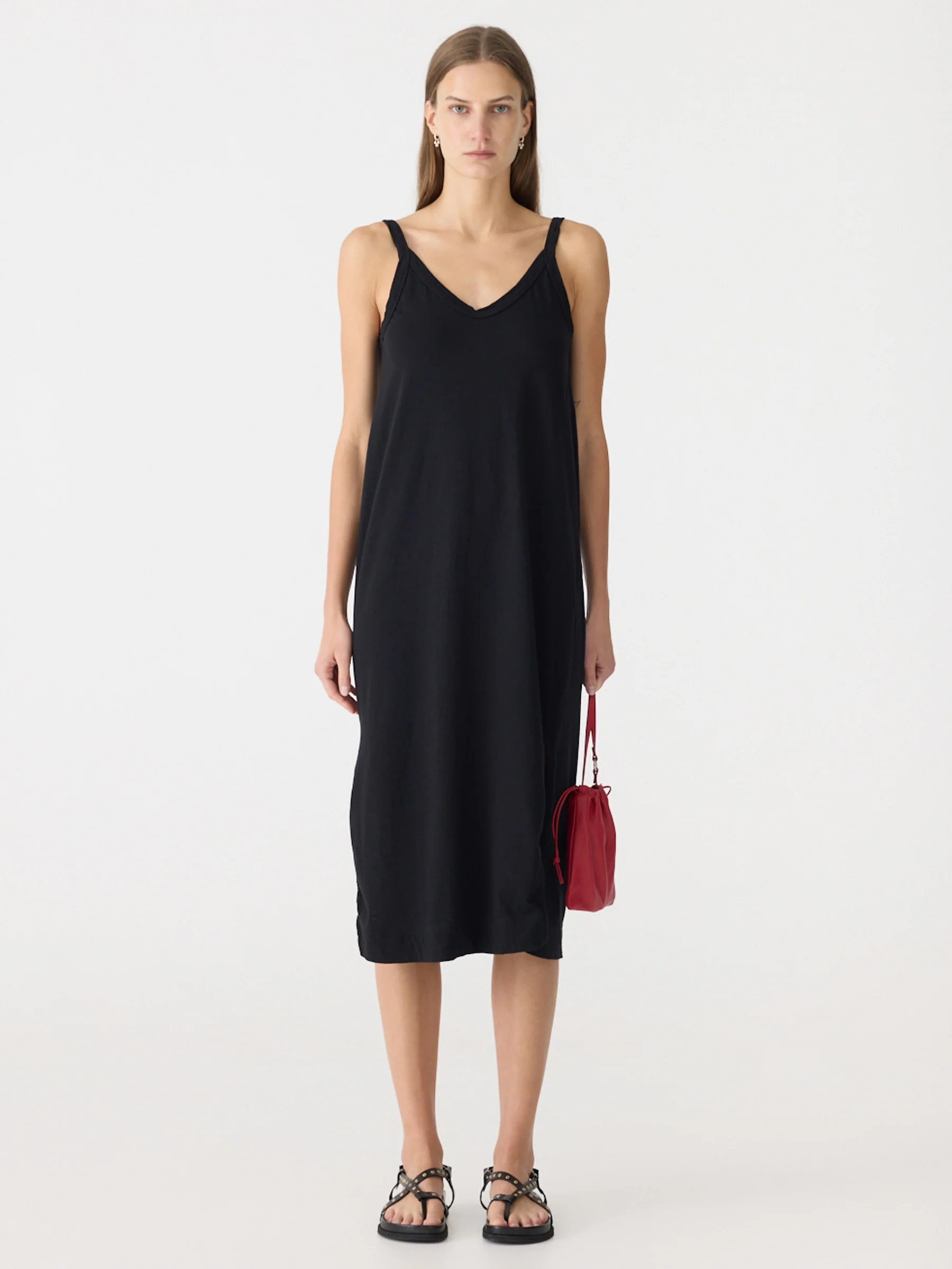 V Neck Jersey Slip Dress - Image 7