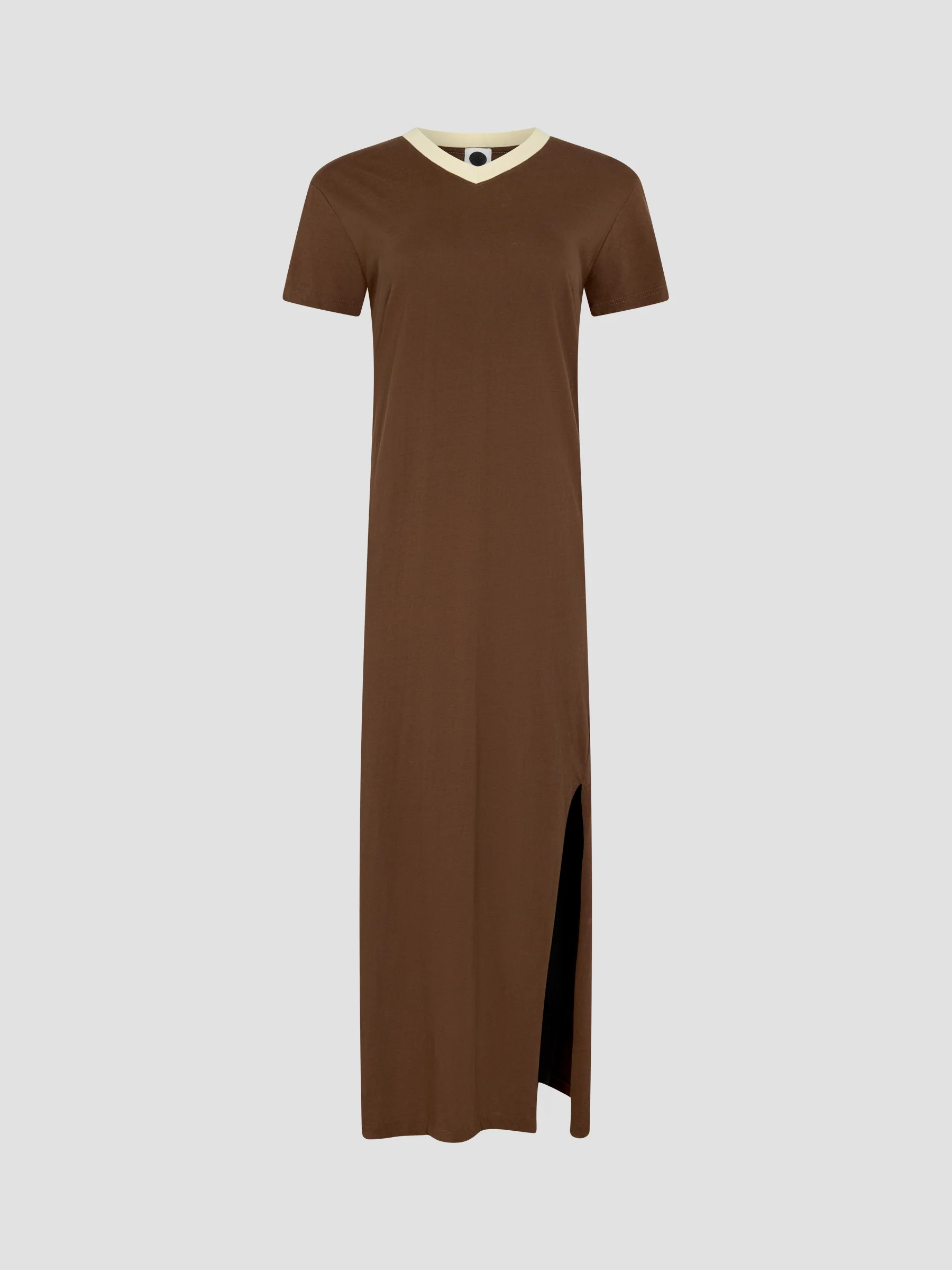 V Neck Longerline Short Sleeve Dress - Image 8