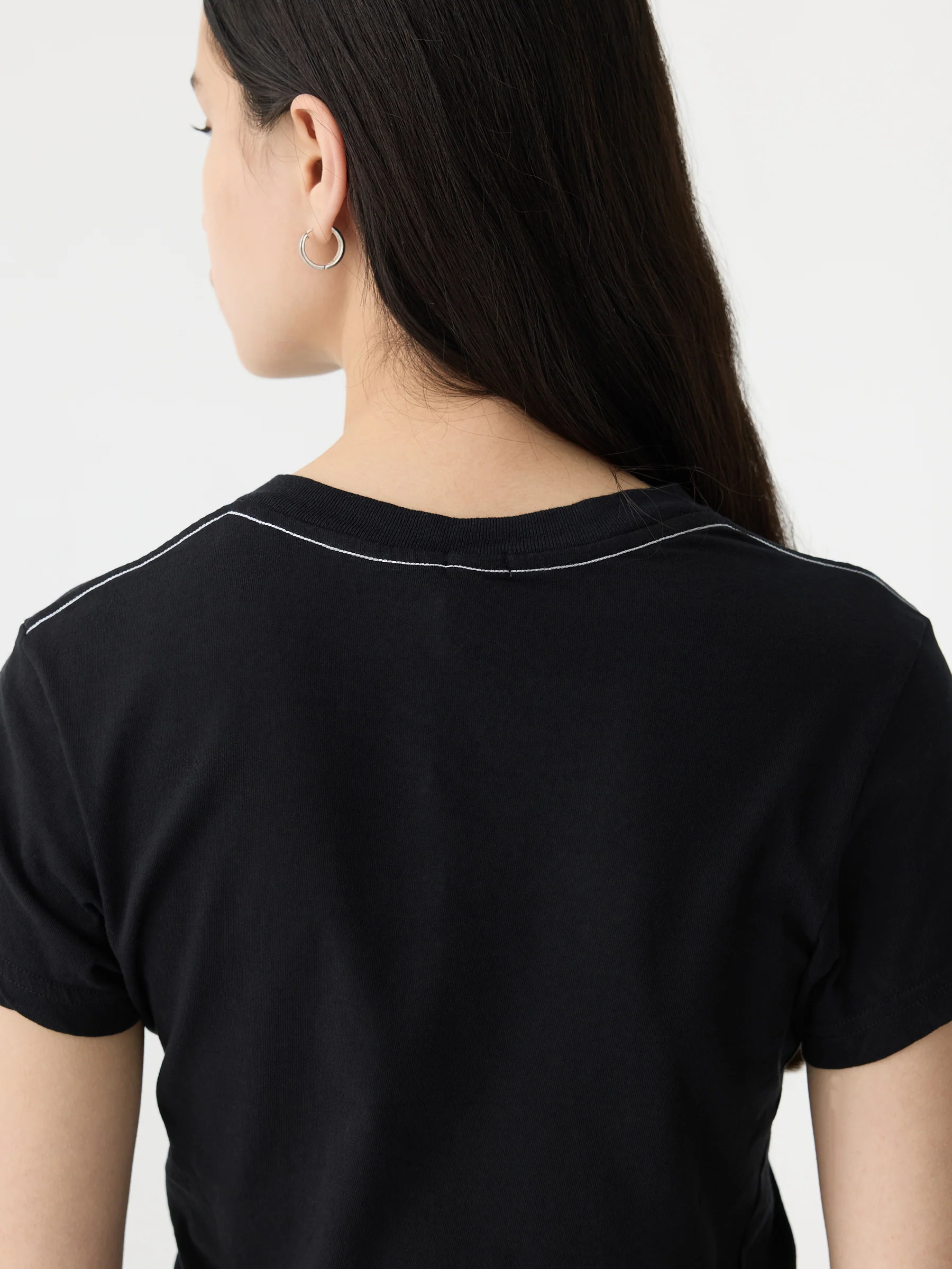 V Neck Raw Edge Baby T-Shirt - Image 5