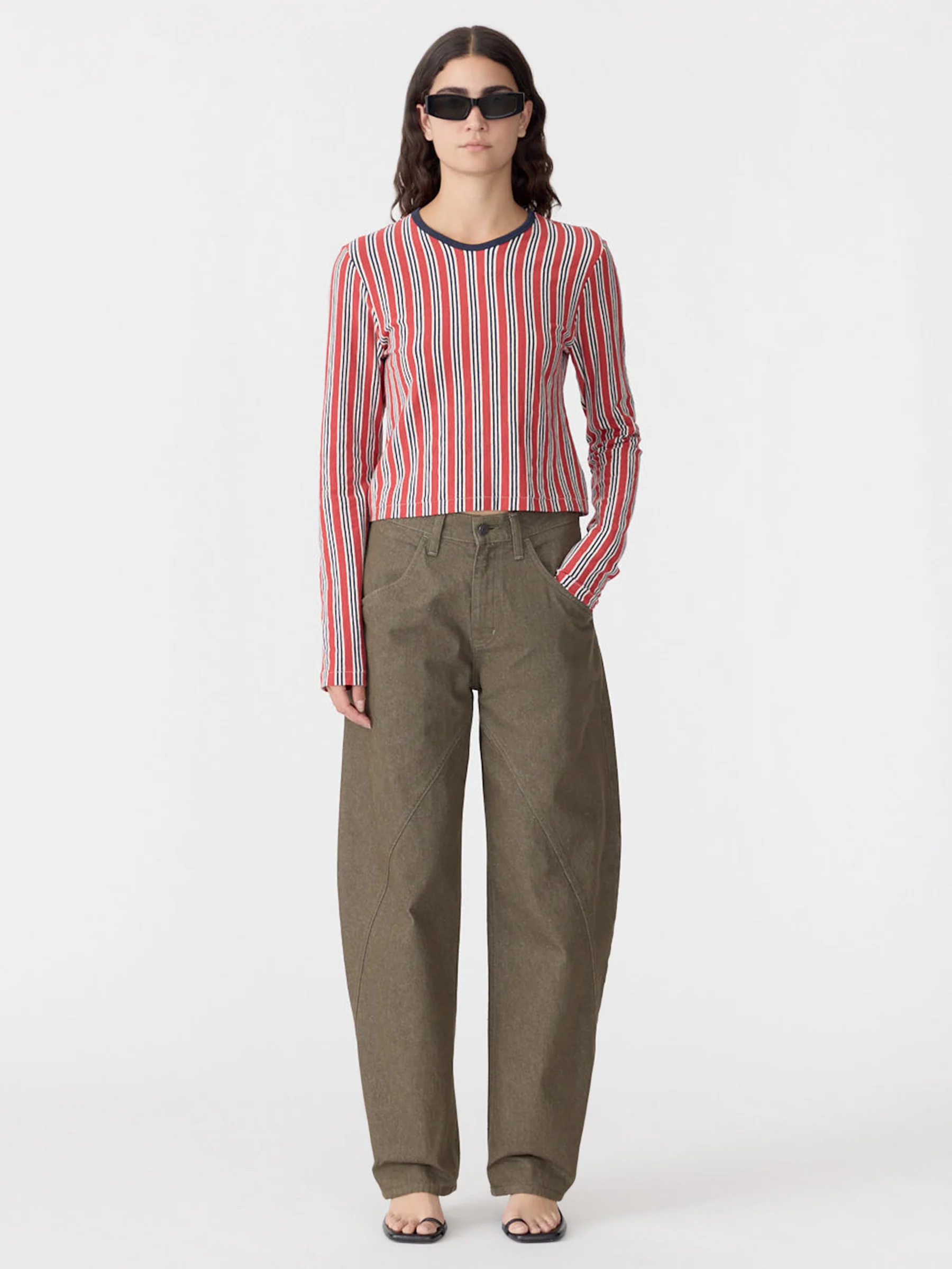 Vertical Stripe Long Sleeve T-Shirt