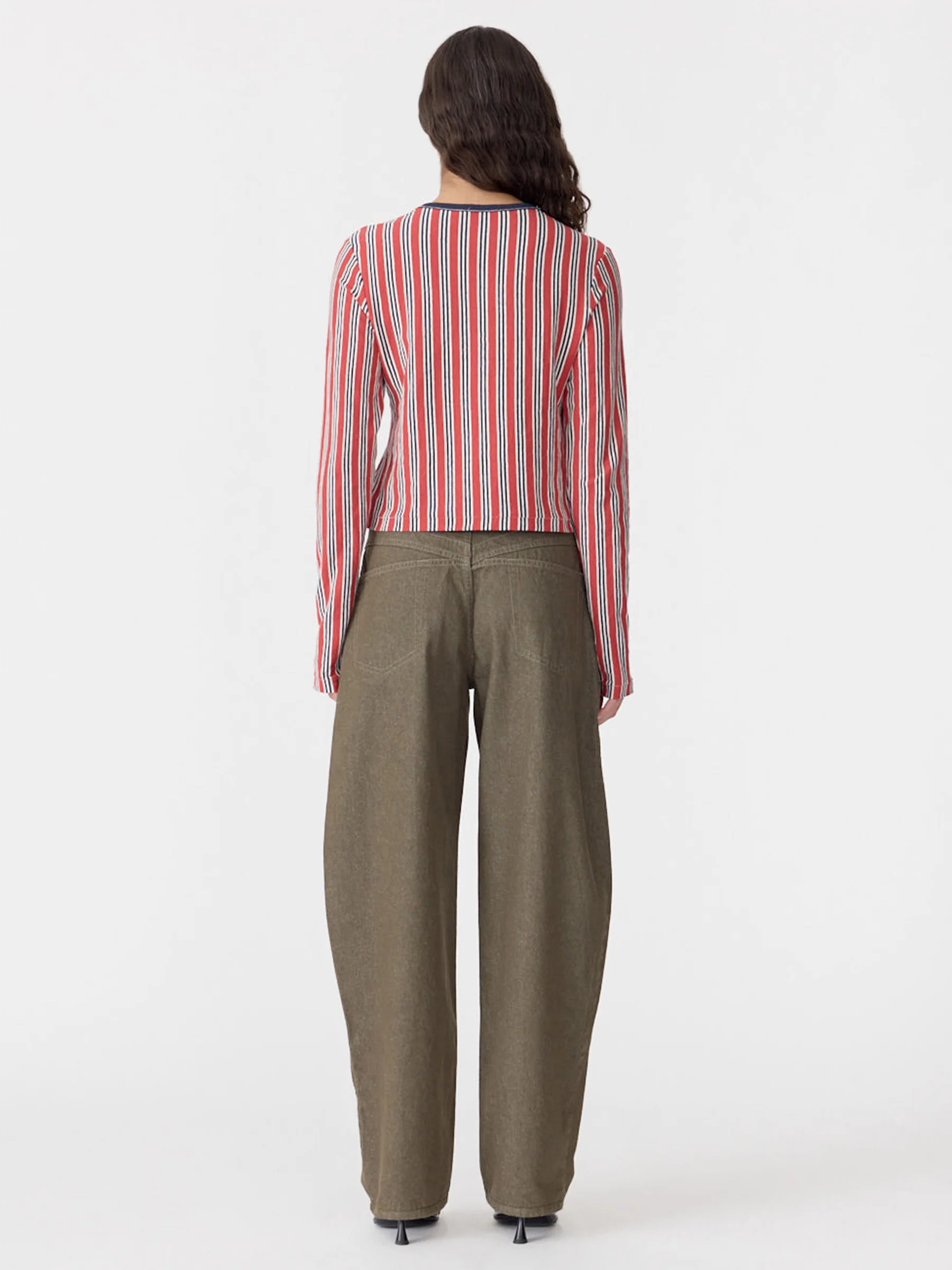 Vertical Stripe Long Sleeve T-Shirt - Image 5