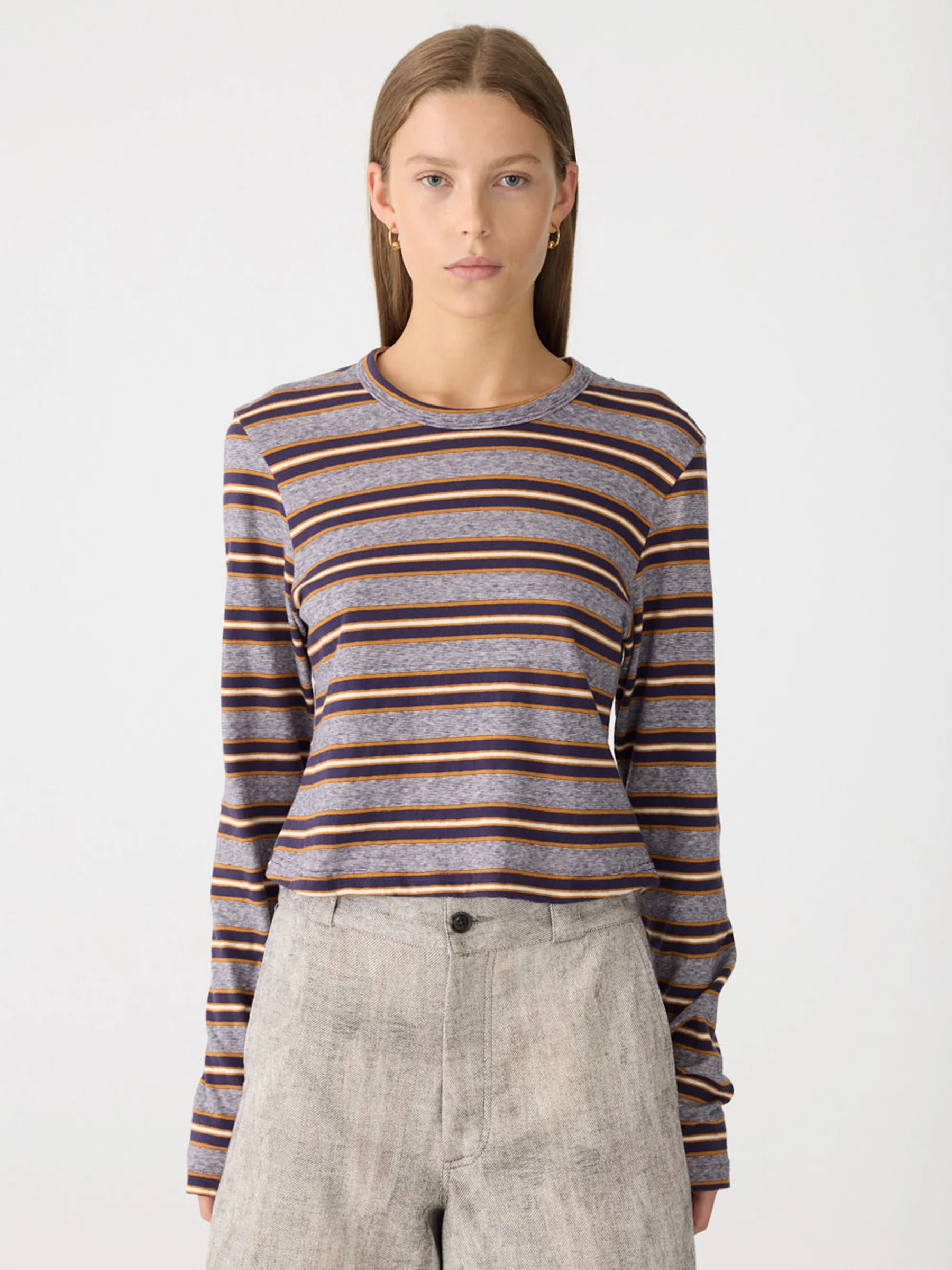 Vintage Stripe Baby Long Sleeve T-Shirt - Image 2