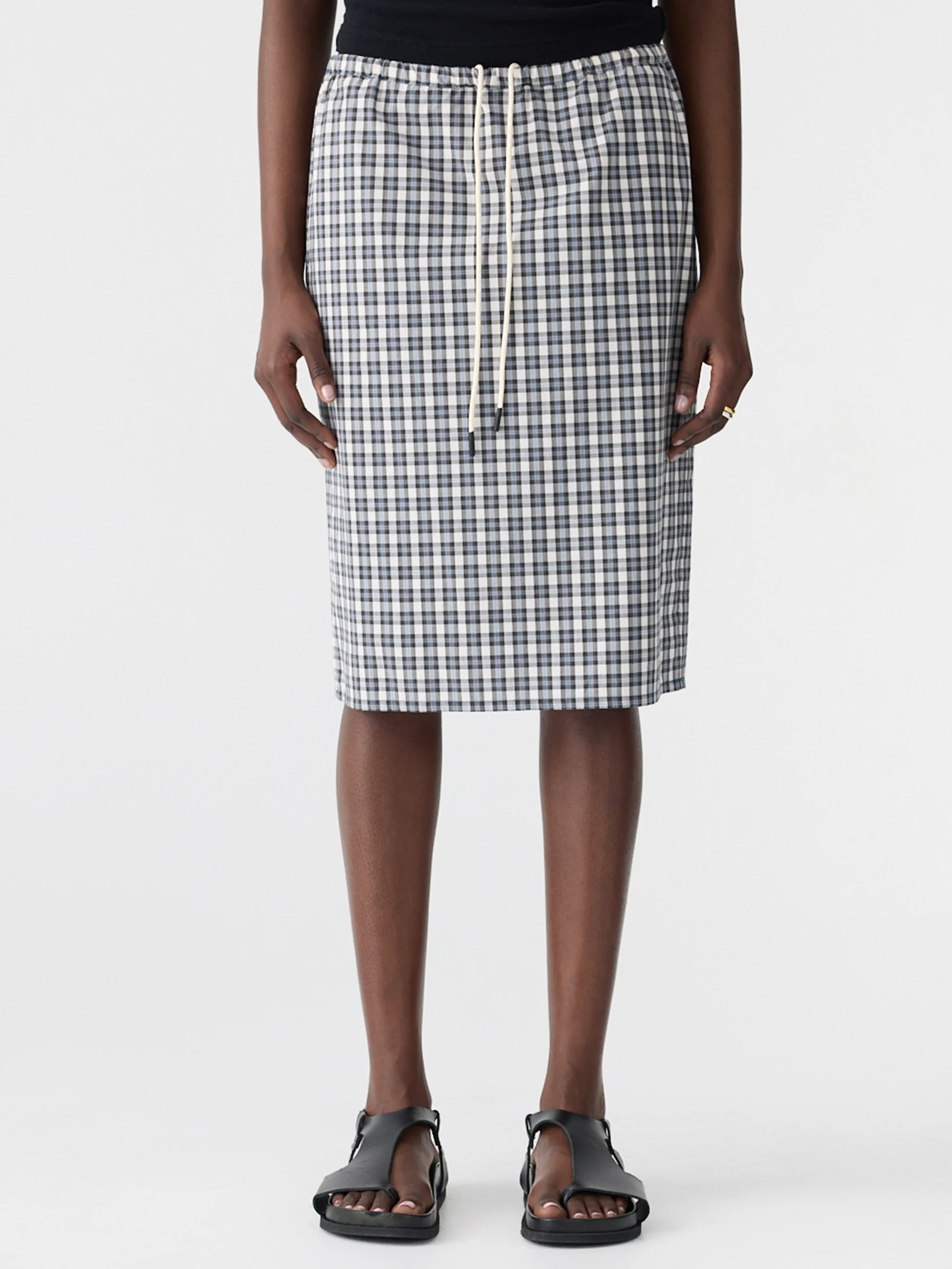 Yarn Dyed Check Pull On Skirt - Image 2