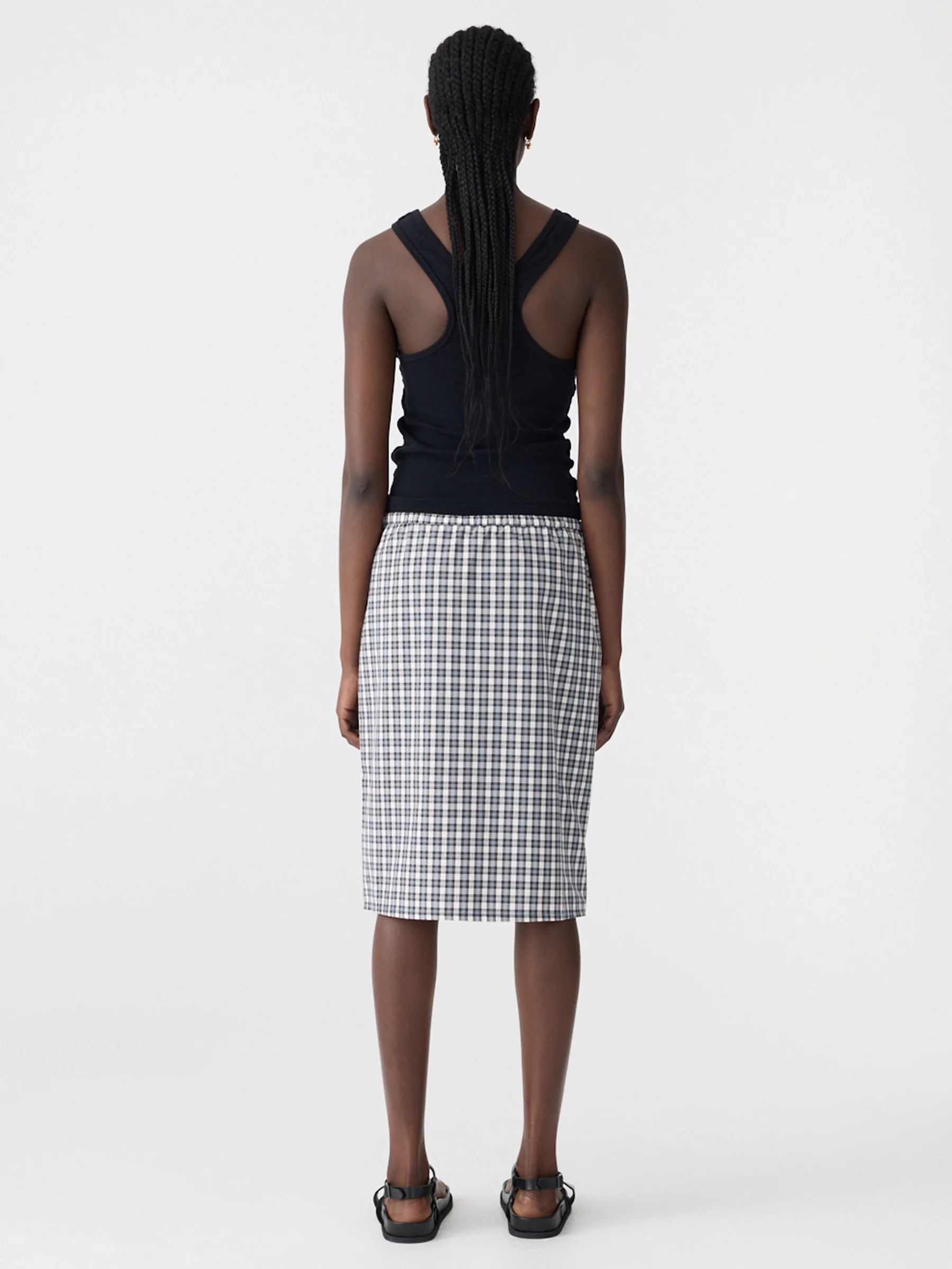Yarn Dyed Check Pull On Skirt - Image 6