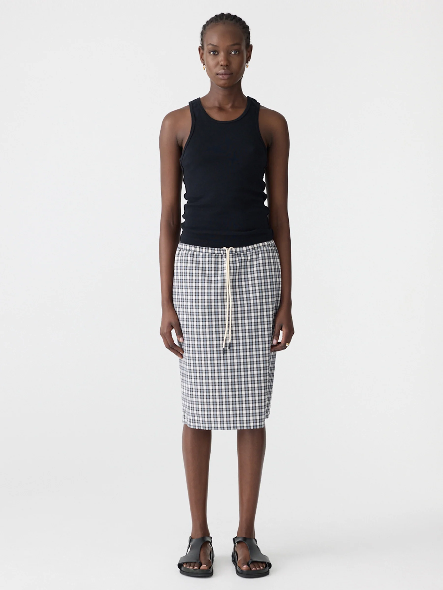 Yarn Dyed Check Pull On Skirt - Image 7